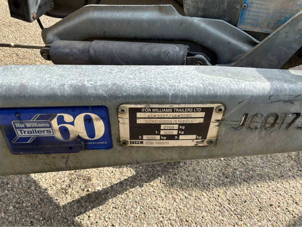 Platte Oplegger Ifor Williams 2S HB511 2018