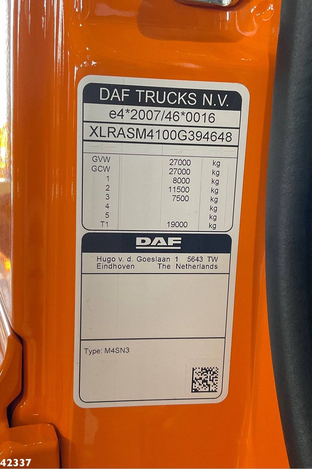 DAF FAN CF 340 Hiab 23 Tonmeter laadkraan