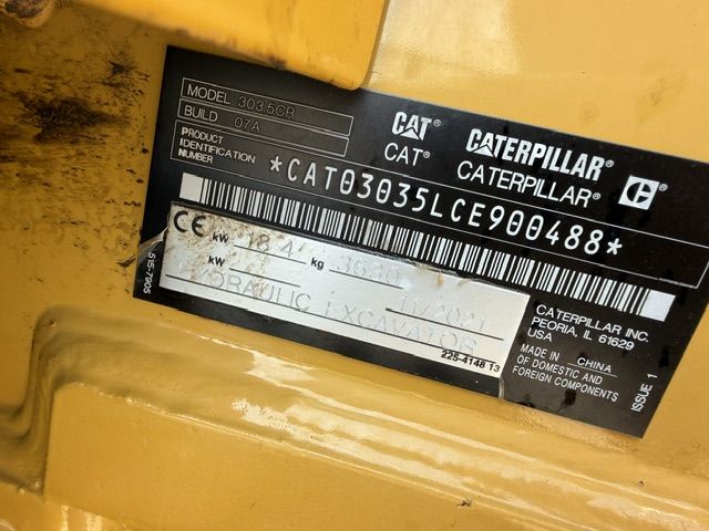 CAT 303.5 2000u SLP/SRT A/C 3.7T Minigraver Minikraan Nieuwstaat