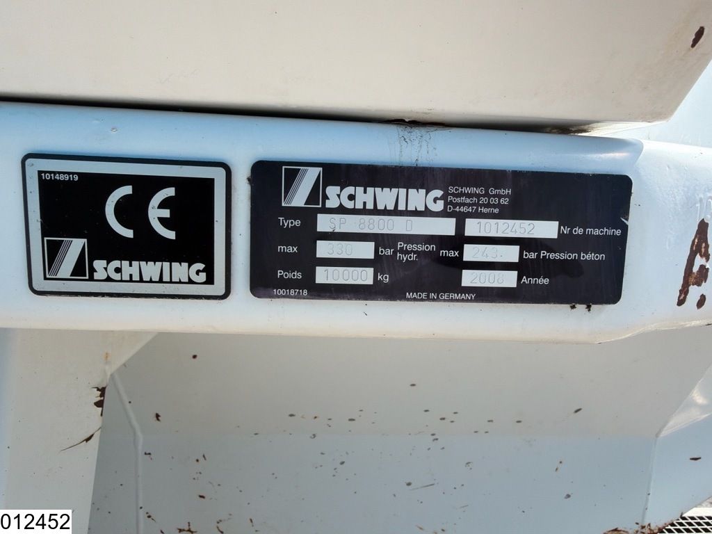 Schwing SP 8800 D Schwing, Deutz v8, 590hp