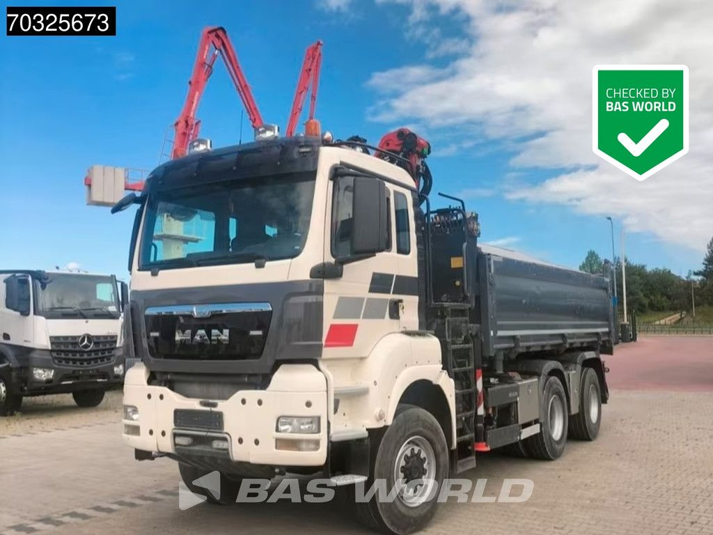 MAN TGS TGS 33.360 6X6 Palfinger Q170Z95TR Crane Kran Full Steel Tipper Euro 5
