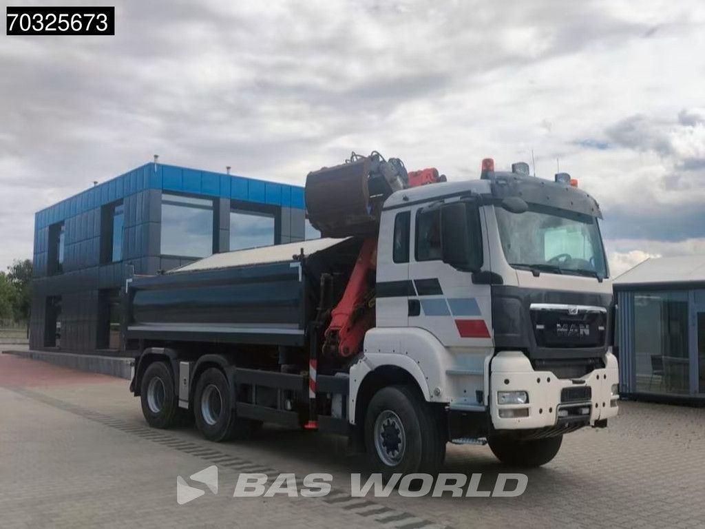 MAN TGS TGS 33.360 6X6 Palfinger Q170Z95TR Crane Kran Full Steel Tipper Euro 5