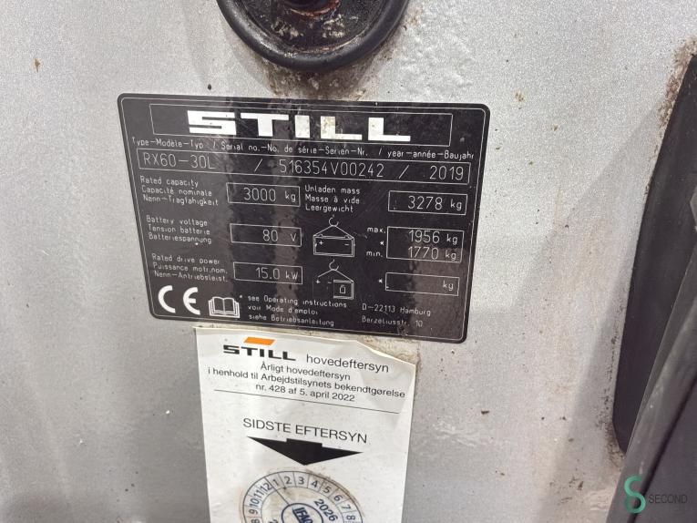 Gabelstapler Elektrisch Still RX60-30L 2019 Stunden 3410