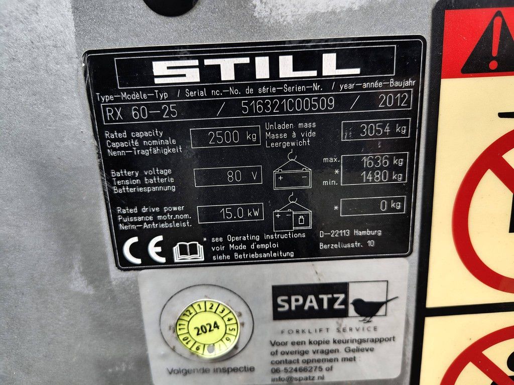 Forklift Still RX60-25 Electric 2500kg 2012
