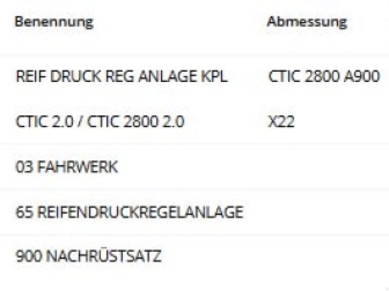 Claas CTIC 2800 REIFENDR.REGELANLAGE