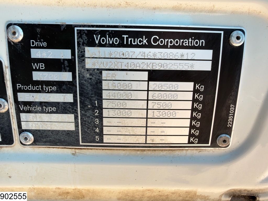 Volvo FMX 500 EURO 6, PTO, Hydraulics