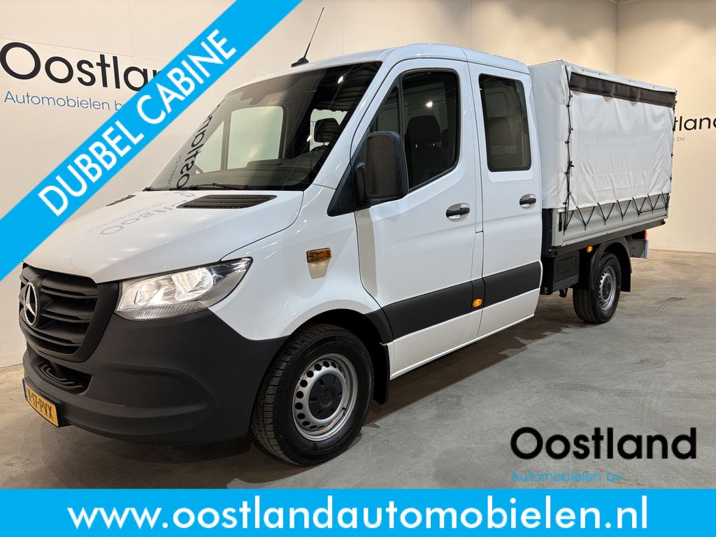 Mercedes-Benz Sprinter 317 CDI L2 DC Open Laadbak met Huif en schuifzeilen / Airco / Cruise / Mbux / Trekhaak