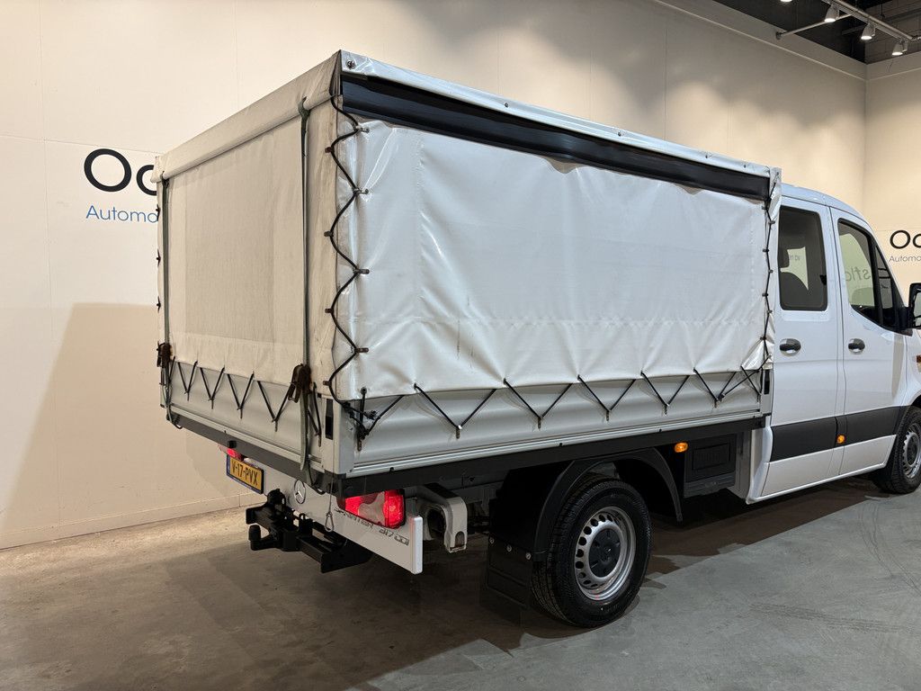 Mercedes-Benz Sprinter 317 CDI L2 DC Open Laadbak met Huif en schuifzeilen / Airco / Cruise / Mbux / Trekhaak