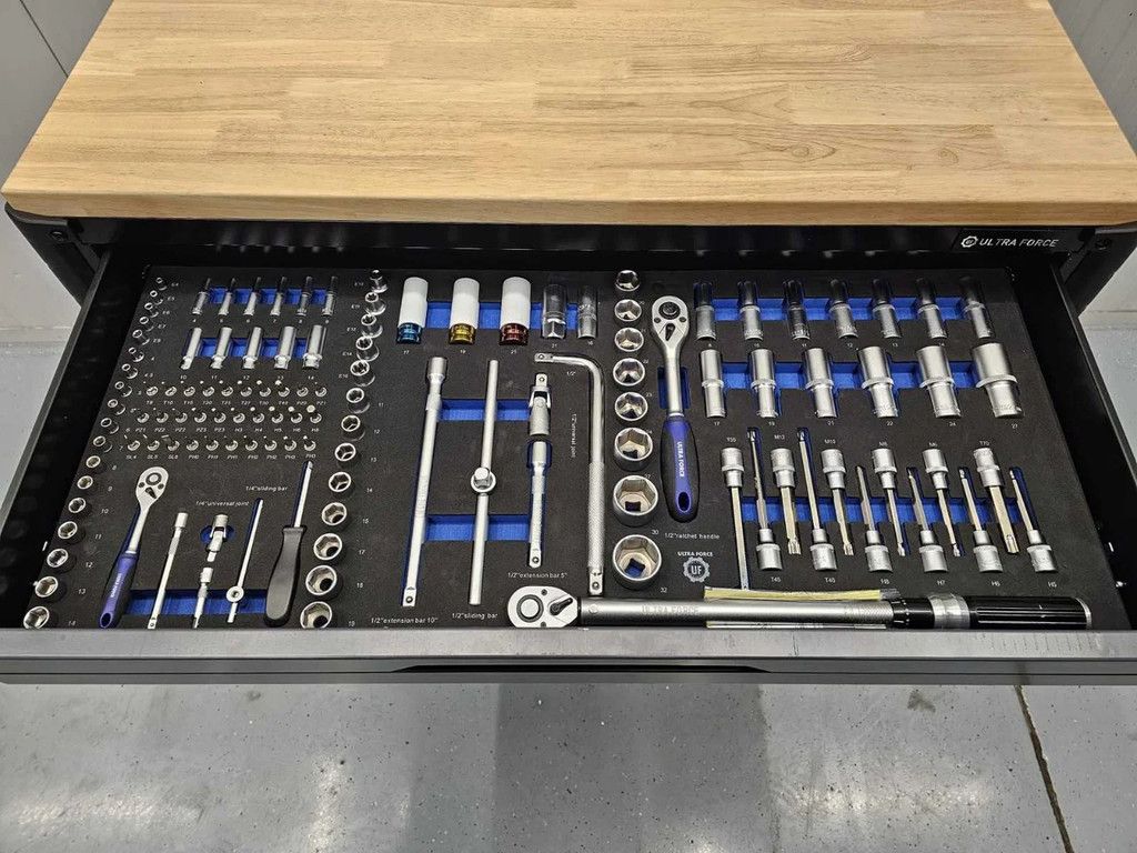 Ultra Force Equipment Gereedschapswagen 13 laden gevuld met 298 pcs
