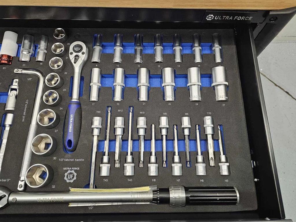Ultra Force Equipment Gereedschapswagen 13 laden gevuld met 298 pcs