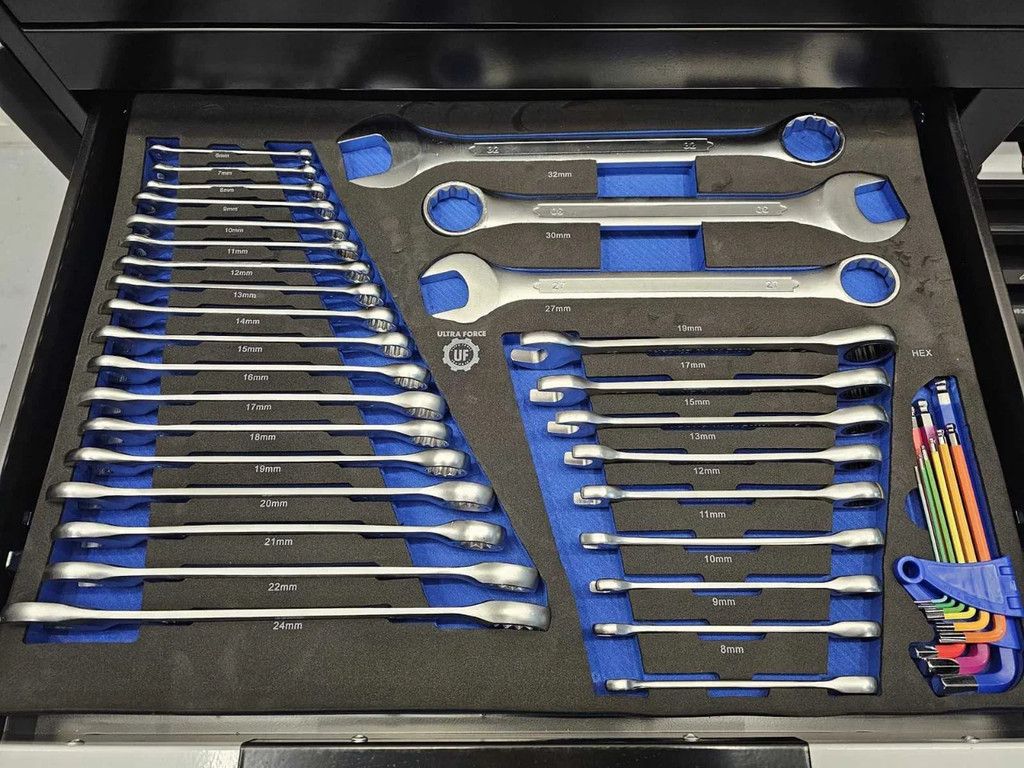 Ultra Force Equipment Gereedschapswagen 13 laden gevuld met 298 pcs