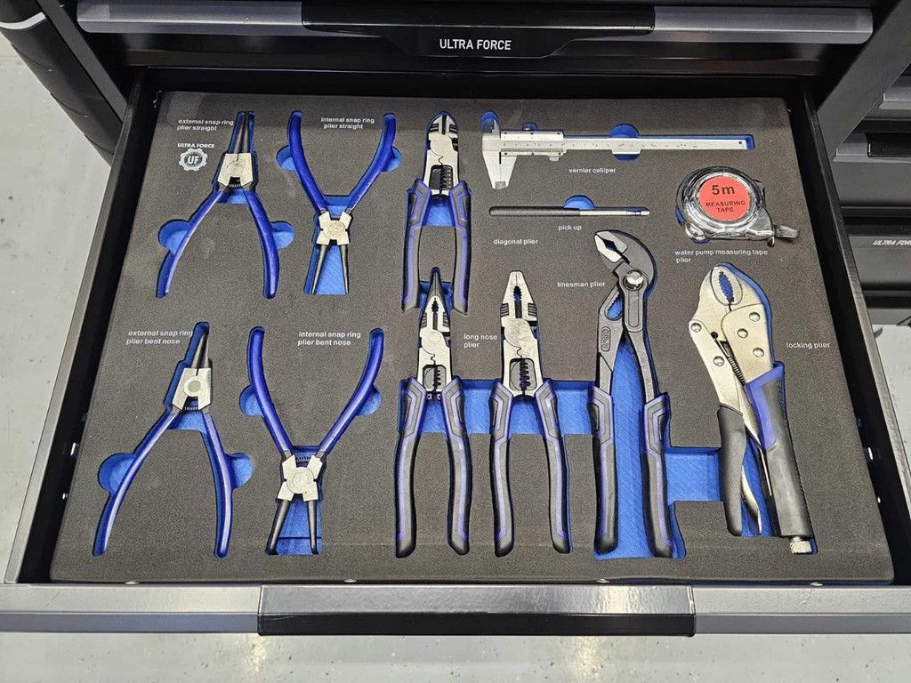 Ultra Force Equipment Gereedschapswagen 13 laden gevuld met 298 pcs