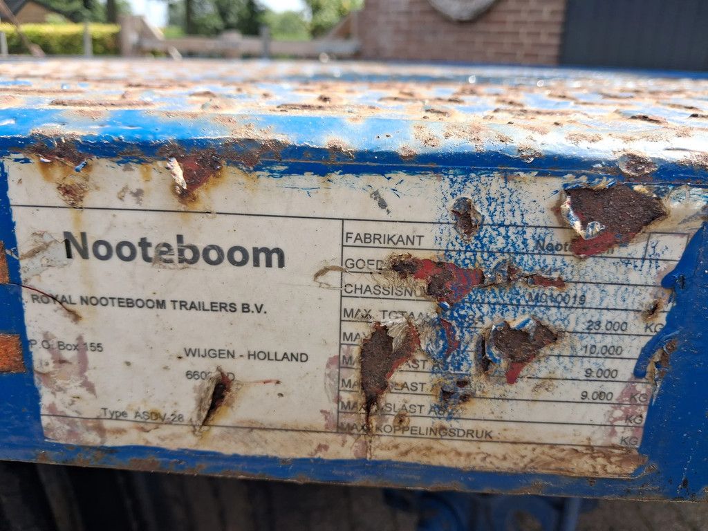 Nooteboom ASDV-28 dieplader/aanhanger 28 ton hydro geremd/rampen