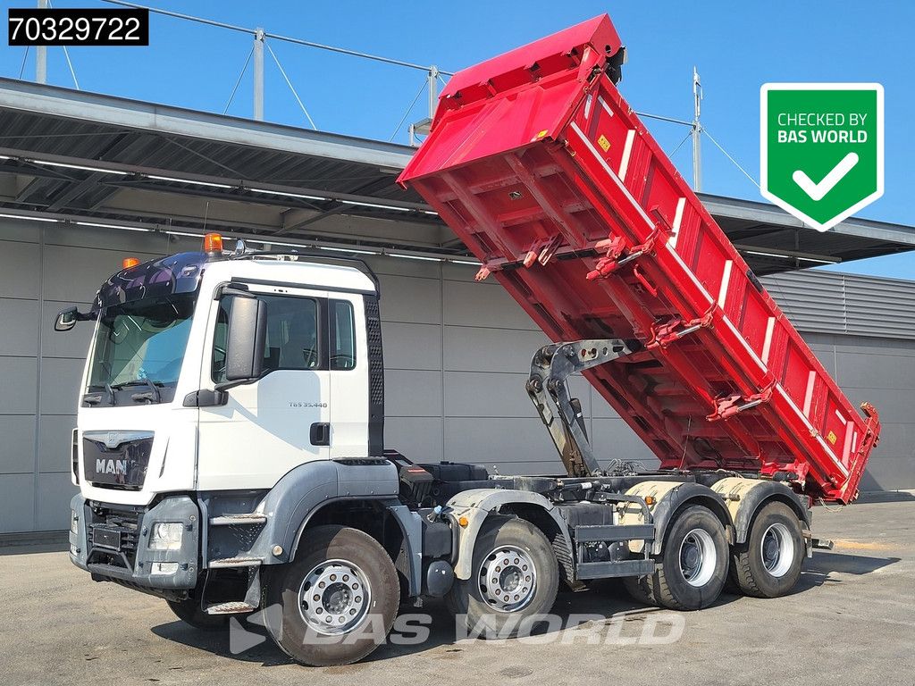 MAN TGS 35.440 8X4 13m3 Meiller 2-way tipper Steel suspension Big-Axle Euro 6