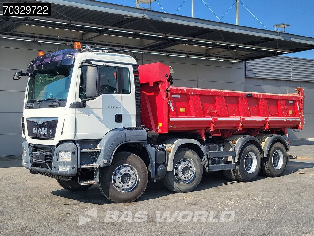 MAN TGS 35.440 8X4 13m3 Meiller 2-way tipper Steel suspension Big-Axle Euro 6