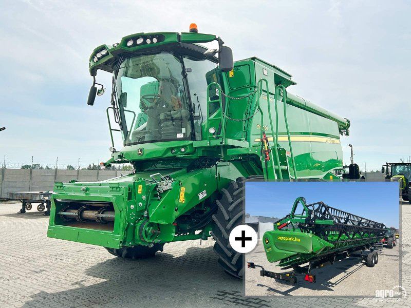 John Deere T670i Hillmaster 6 straw walker, 9.15 m 630X Vario header, heade