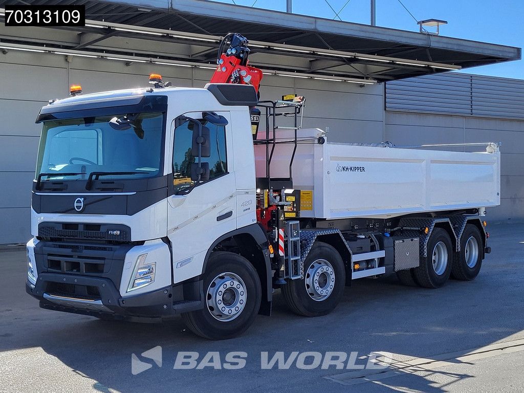 Volvo FMX FMX 420 8X4 NEW RHD! Fassi F145Z.0.22 E-ACTIVE Crane 13m3 KH-Kipper VEB+ Euro 6