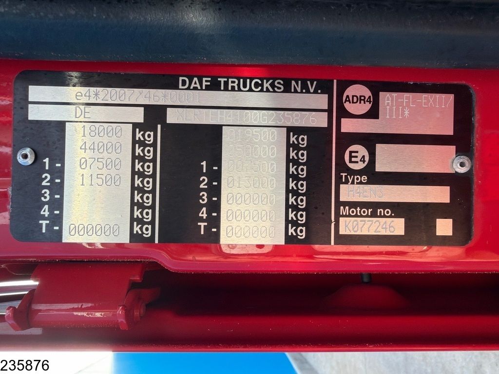 DAF XF 450 Euro 6, Hydraulics, PTO, Parking air conditioning