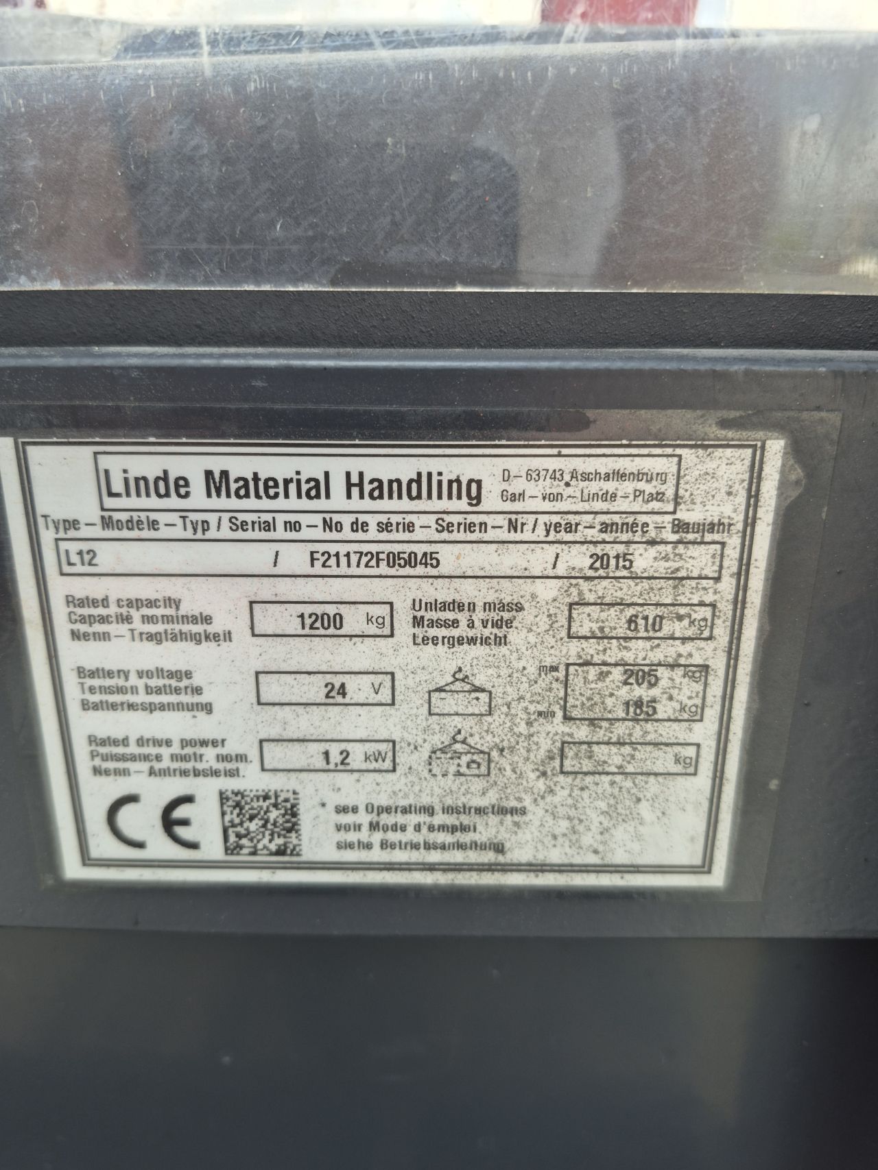 Linde L12 duplo 3.010 mm 2346 uur bj 2015 accu bj 35/2025