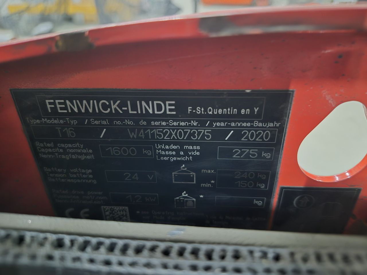 Linde T16 elektrische palletwagen bj 2020 3330 uur