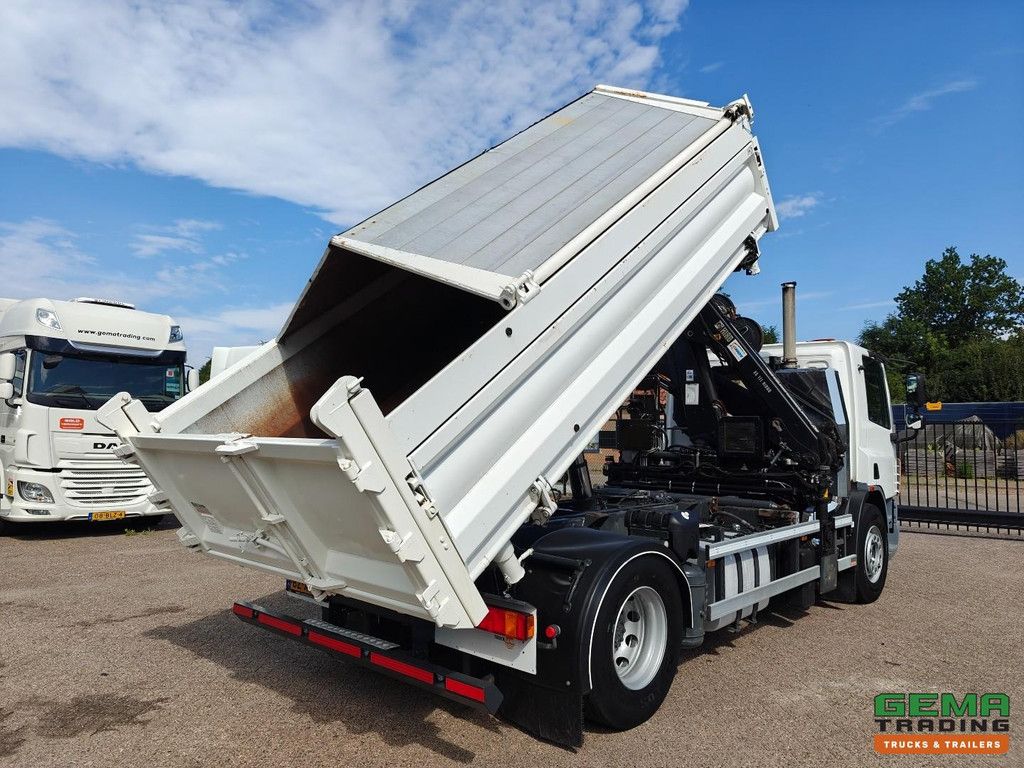 DAF FA CF75.250 4x2 Tageskabine Euro 5 - 3-seitiger VossenBelt-Kipper + Recyclingventile + Hiab 111BS-3 Funkfernbedienung - 203.000 km - Generalüberholter TOP-Zustand