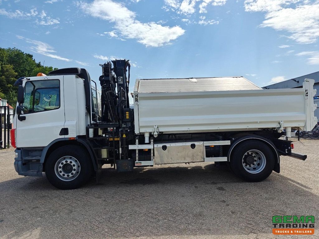 DAF FA CF75.250 4x2 Tageskabine Euro 5 - 3-seitiger VossenBelt-Kipper + Recyclingventile + Hiab 111BS-3 Funkfernbedienung - 203.000 km - Generalüberholter TOP-Zustand