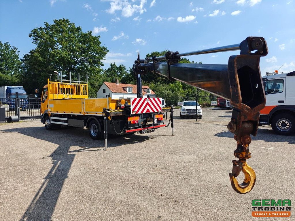 DAF FA LF55.220 4x2 Tageskabine Euro 5 15 t – Offene Ladefläche mit Bordwänden 4,76 m + Hiab 088 E-2 Fernbedienung – Vollstahl – Schaltgetriebe