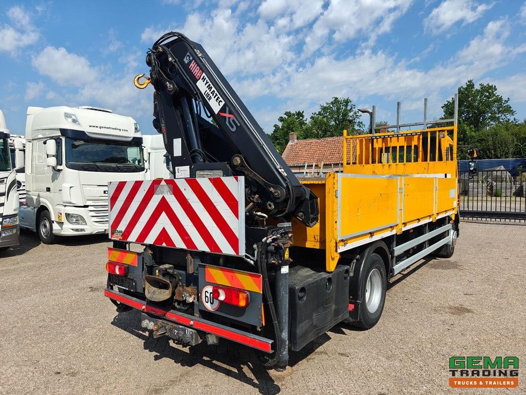 DAF FA LF55.220 4x2 Tageskabine Euro 5 15 t – Offene Ladefläche mit Bordwänden 4,76 m + Hiab 088 E-2 Fernbedienung – Vollstahl – Schaltgetriebe
