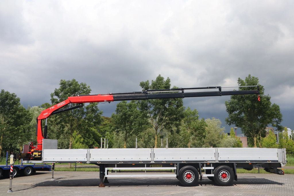 Zaslaw 2 AXLE OPEN TRAILER + FASSI F185-4 (YEAR 2023) REMOTE