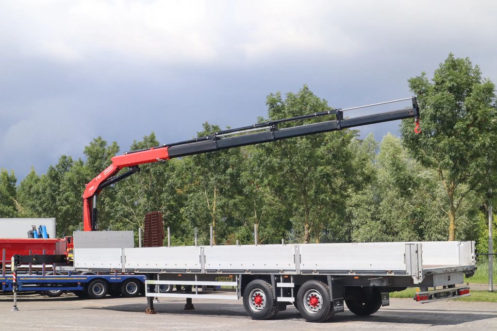 Zaslaw 2 AXLE OPEN TRAILER + FASSI F185-4 (YEAR 2023) REMOTE