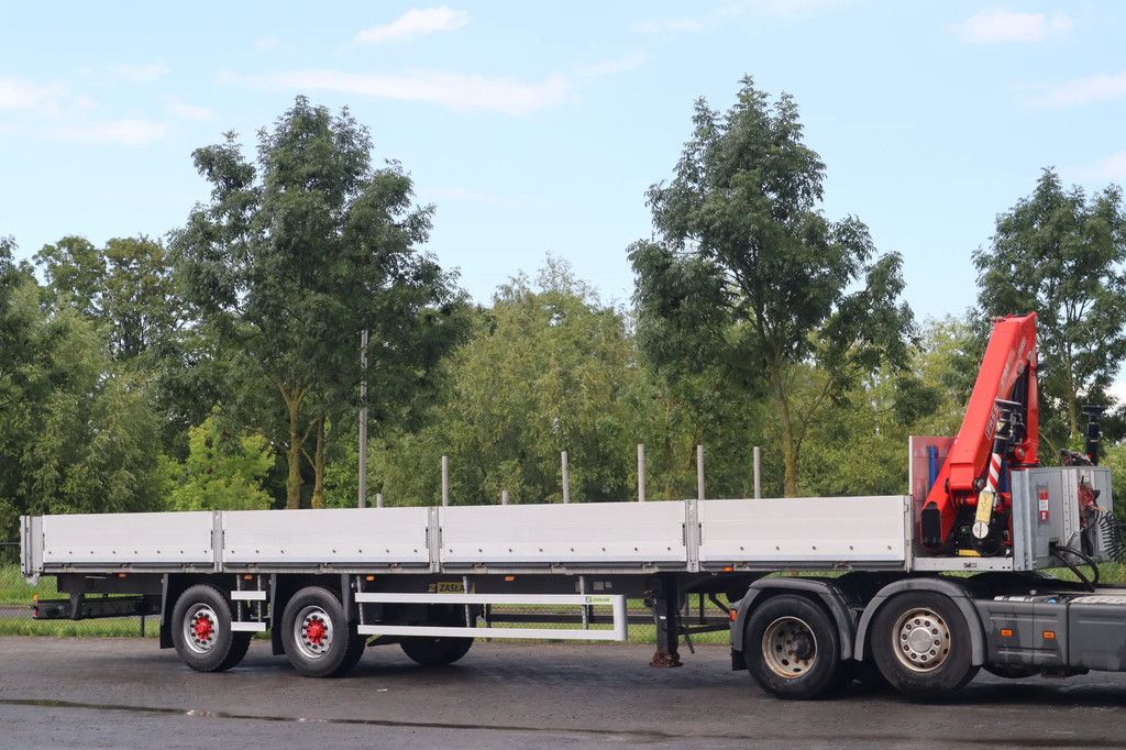 Zaslaw 2 AXLE OPEN TRAILER + FASSI F185-4 (YEAR 2023) REMOTE