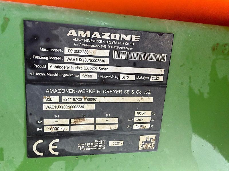Amazone UX 5201 mit 39 m L3 Gestänge, nur 3500 ha