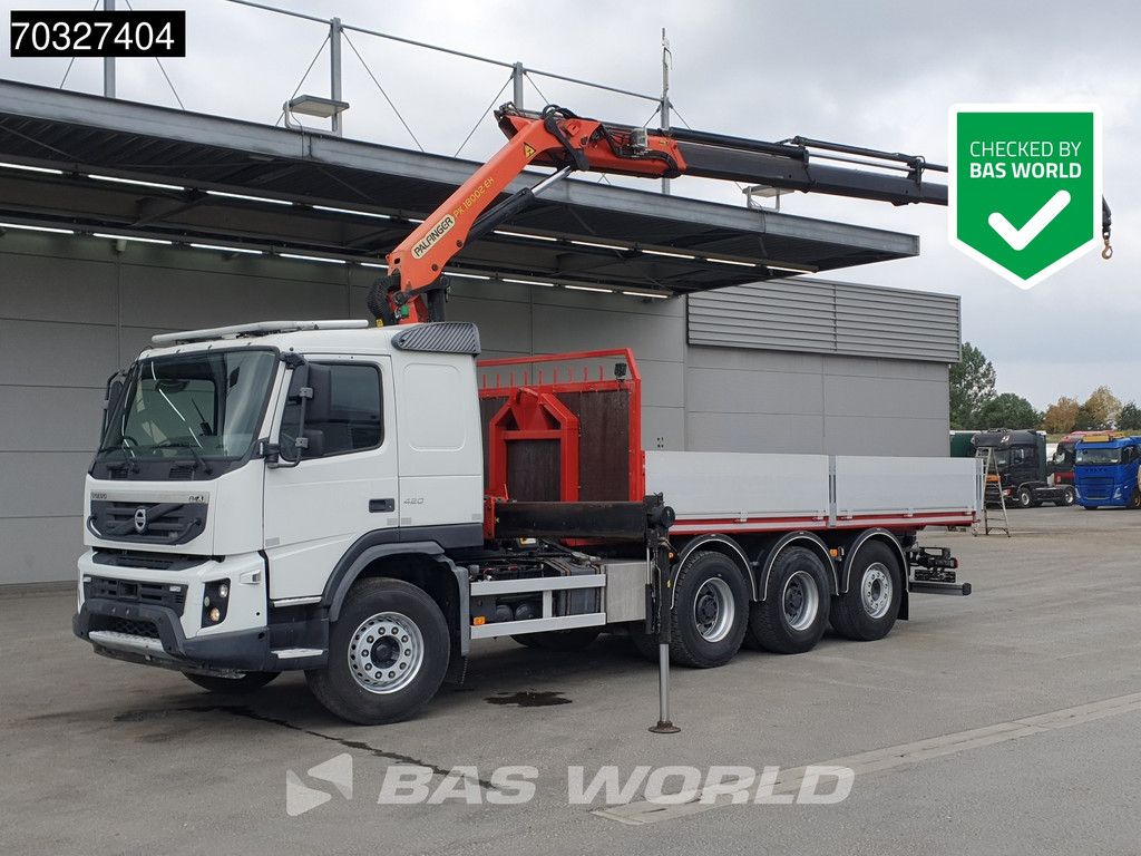 Volvo FMX 420 8X4 LOW original Mileage! Palfinger PK18002 EH Kran Crane Lift+steer axle Euro 6