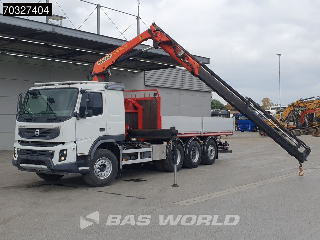 Volvo FMX 420 8X4 LOW original Mileage! Palfinger PK18002 EH Kran Crane Lift+steer axle Euro 6