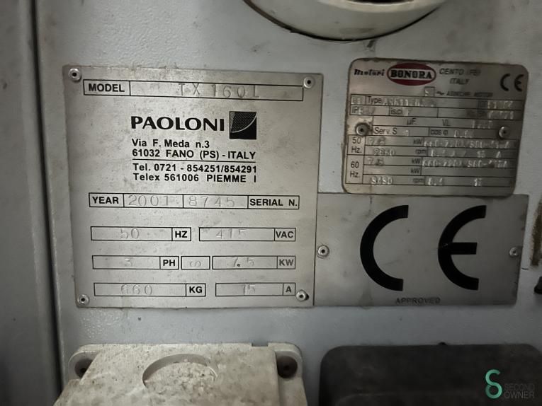 Tischfräsen Paoloni TX 160 L 2001
