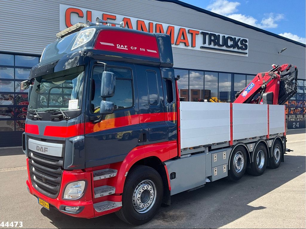 DAF FAQ CF 510 8x2 Euro 6 HMF 40 Tonmeter laadkraan + Fly-JIb