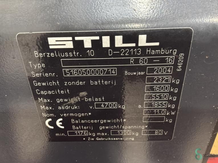 Gabelstapler Elektrisch Still R60-16 2004 Triplex