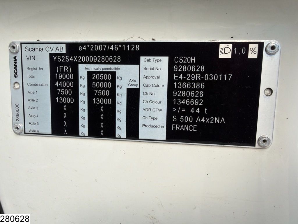 Scania S 500 Euro 6d, retarder, parking air conditioning