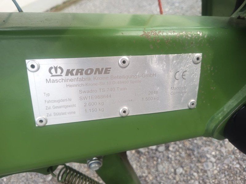 Krone Swadro TS 740 TWIN