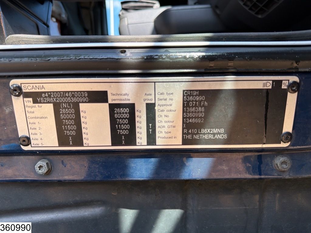 Scania R 410 6x2, EURO 6, Combi, Retarder, GS Meppel