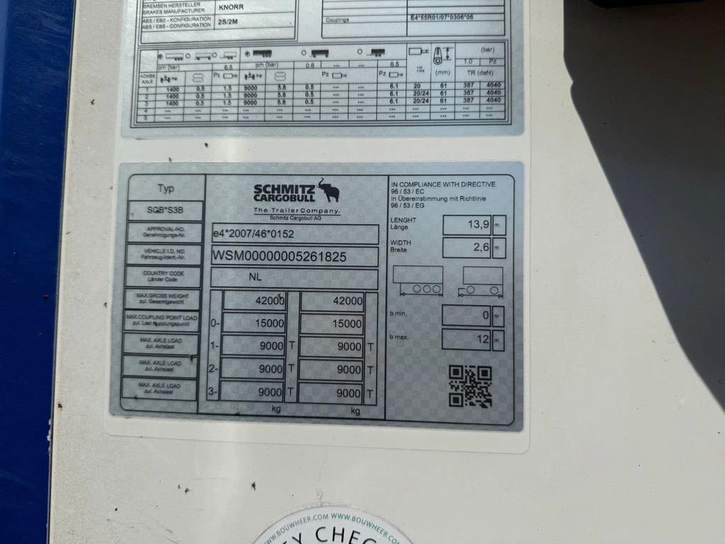Schmitz Cargobull SKO 24 Thermo King A400 Liftas 2T Laadklep Palletkist 270H 250B