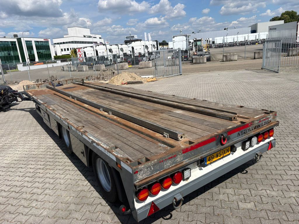 Vlastuin 30T Vlakke aanhanger + Containerbanen 80CM Hoog Rongen, Top conditie
