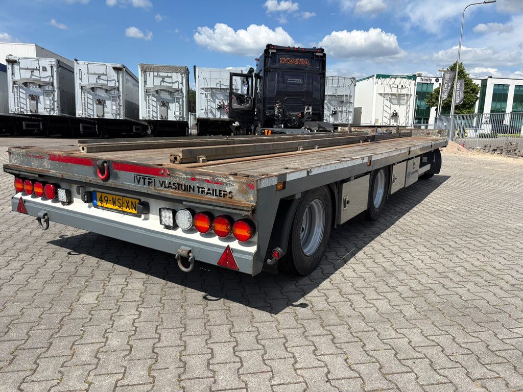 Vlastuin 30T Vlakke aanhanger + Containerbanen 80CM Hoog Rongen, Top conditie
