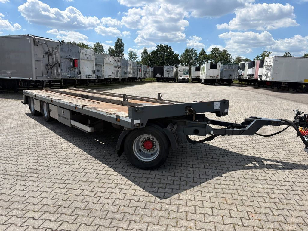 Vlastuin 30T Vlakke aanhanger + Containerbanen 80CM Hoog Rongen, Top conditie