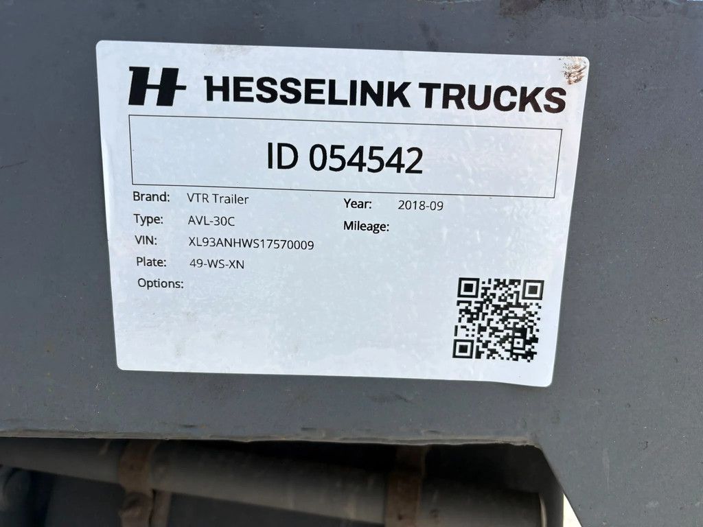 Vlastuin 30T Vlakke aanhanger + Containerbanen 80CM Hoog Rongen, Top conditie
