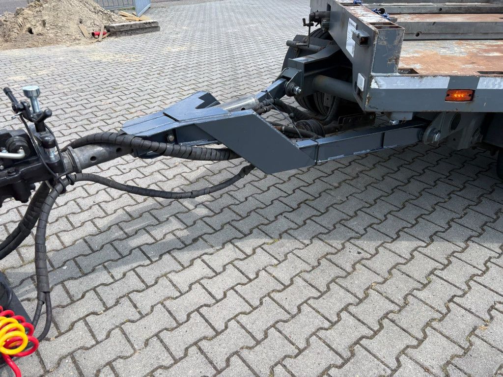 Vlastuin 30T Vlakke aanhanger + Containerbanen 80CM Hoog Rongen, Top conditie