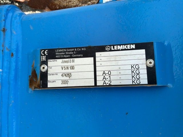 2020 Lemken Juwel 8M V5N100 Reversible Plow