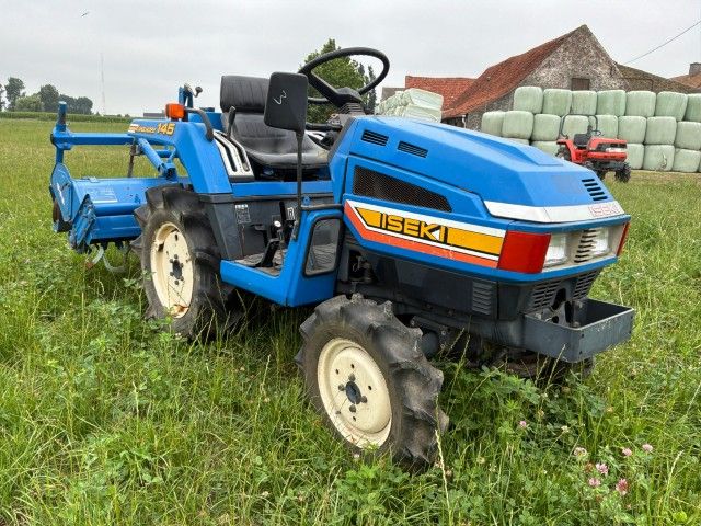 Iseki Landhope TU145F four-wheel-drive mini tractor with rotary tiller