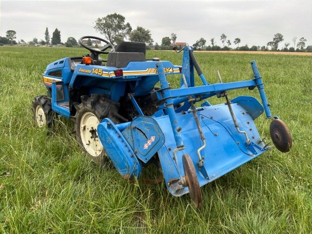Iseki Landhope TU145F four-wheel-drive mini tractor with rotary tiller