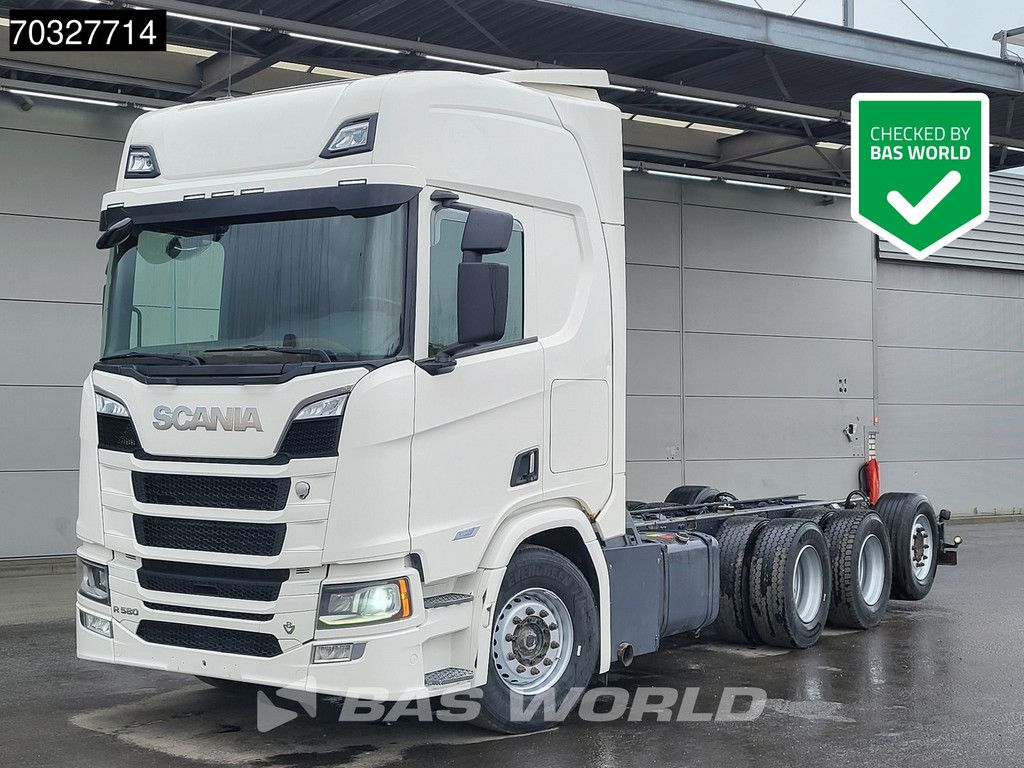 Scania R R580 8X4 8x4 chassis Lift+Steering axle Full Air suspension Retarder Automatic Euro 6